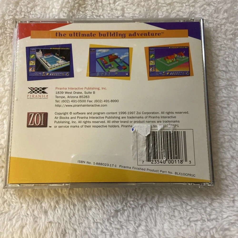 Air Blocks PC CD ROM Game The Ultimate Building Adventure‎ 1997-1997 Vtg